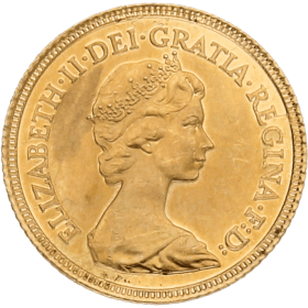 Moneda Reino Unido 1/2 Libra Soberano Oro 1982 4 g