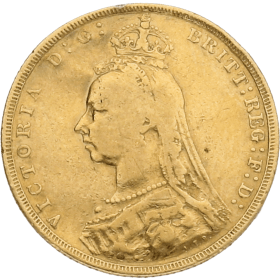 Moneda Reino Unido 1 Libra Soberano Oro 1889 7,88 g