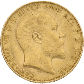 Moneda Reino Unido 1 Libra Soberano Oro 1902 7,97 g