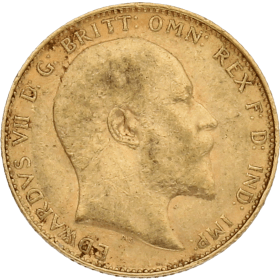 Moneda Reino Unido 1 Libra Soberano Oro 1910 7,95 g