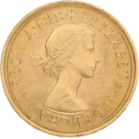 Moneda Reino Unido 1 Libra Soberano Oro 1957 7,98 g