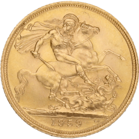 Moneda Reino Unido 1 Libra Soberano Oro 1959 7,94 g