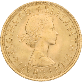 Moneda Reino Unido 1 Libra Soberano Oro 1963 7,98 g