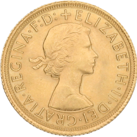 Moneda Reino Unido 1 Libra Soberano Oro 1964 7,98 g