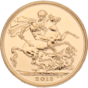 Moneda Reino Unido 1 Libra Soberano Oro 2013 7,98 g