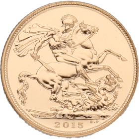 Moneda Reino Unido 1 Libra Soberano Oro 2015 7,97 g