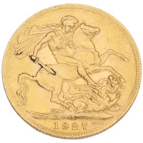 Moneda Sudáfrica 1 Libra Soberano Oro 1927 Pretoria 7,98 g