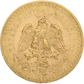 Moneda México 50 Pesos Oro 1944 41,65 g