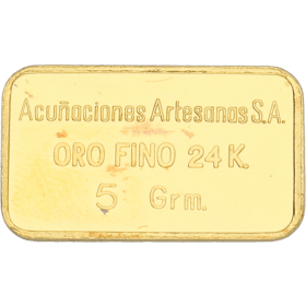 Lingote Acuñaciones artesanas Oro 5 g