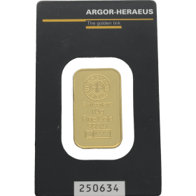 Lingote nº 250634 Oro 10 g