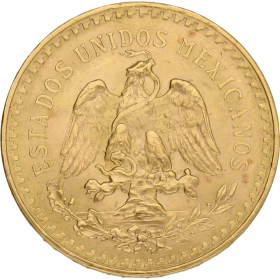 Moneda México 50 Pesos Oro 1947 41,59 g