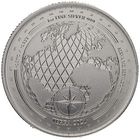 Moneda Tokelau 5 Dólares Terra Plata 2021 1oz