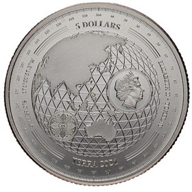 Moneda Tokelau 5 Dólares Terra Plata 2021 1oz