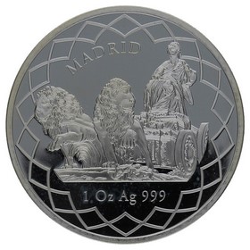 Moneda Chad 5000 Francos Cibeles Fondo Espejo Plata 2023 1oz
