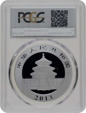 Moneda China 10 Yuanes Panda PCGS MS68 Plata 2013 1oz