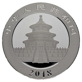 Moneda China 10 Yuanes Panda Plata 2018 30g