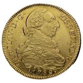 Moneda 8 Escudos Oro 1789 So-Santiago DA 26,97g