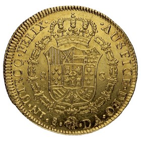Moneda 8 Escudos Oro 1789 So-Santiago DA 26,97g