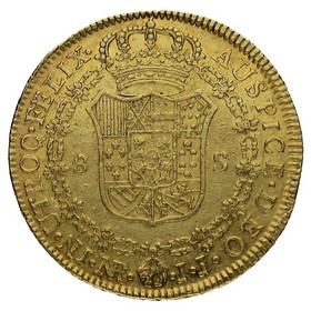 Moneda 8 Escudos Oro 1791 NR-Nuevo Reino JJ 26,92g