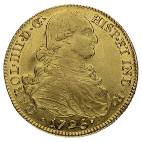 Moneda 8 Escudos Oro 1795 P-Popayán JF 26,98g