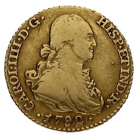 Moneda 1 Escudo Oro 1792 M-Madrid MF 3,31g