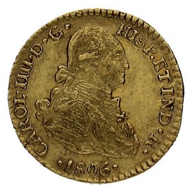 Moneda 1 Escudo Oro 1806 Mo-México TH 3,35g