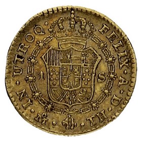 Moneda 1 Escudo Oro 1806 Mo-México TH 3,35g