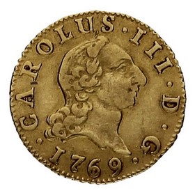 Moneda 1/2 Escudo Oro 1769 M-Madrid PJ 1,79g