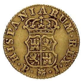 Moneda 1/2 Escudo Oro 1769 M-Madrid PJ 1,79g