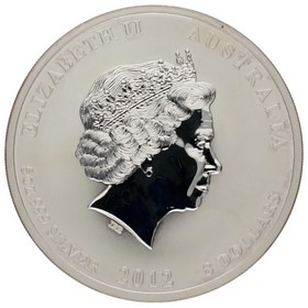 Moneda Australia 8 Dólares Año del Dragón Plata 2012 5oz