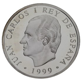 Moneda 2000 Pesetas 750 Años Gobierno Municipal de Barcelona Plata 1999 M-Madrid 27,07g