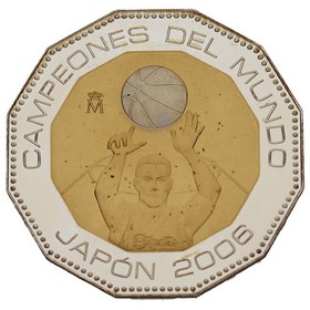 Moneda 300 Euros 2006 Campeonato Mundial de Baloncesto Oro y Plata 2006 M-Madrid 28,90g