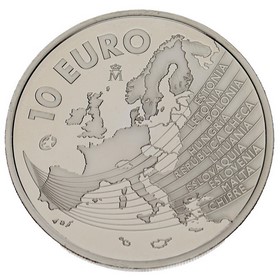 Moneda 10 Euros Ampliación de la Unión Europea Plata 2004 M-Madrid 26,91g