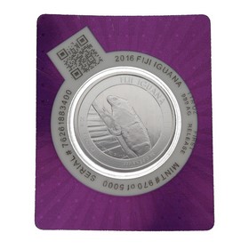 Moneda Fiji 1 Dólar Iguana Plata 2016 1oz