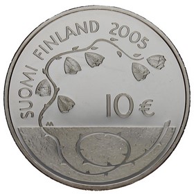 Moneda Finlandia 10 Euros Paz Plata 2005 M 24,68g