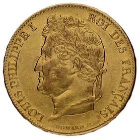 Moneda Francia 20 Francos Oro 1834 A-París 6,44g