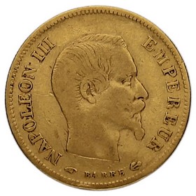 Moneda Francia 10 Francos Oro 1854 A-París 3,18g