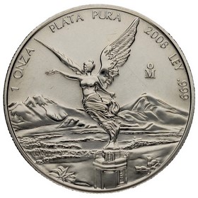 Moneda México 1 Onza Libertad Plata 2008 Mo-México 1oz
