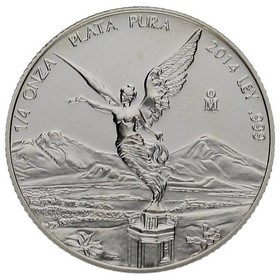 Moneda México 1/4 Onza Libertad Plata 2014 Mo-México 1/4oz