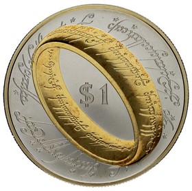 Moneda Nueva Zelanda 1 Dólar Anillo Único Plata 2003 28,42g
