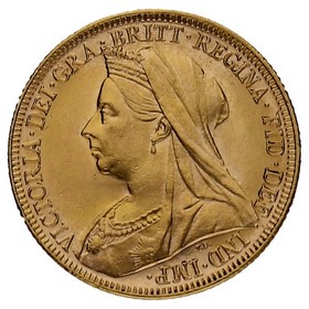 Moneda Reino Unido 1 Soberano Oro 1897 7,97g