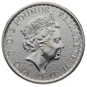Moneda Reino Unido 2 Libras Año del Gallo Plata 2017 1oz