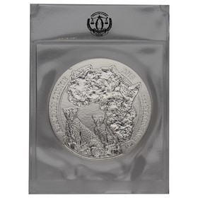 Moneda Ruanda 50 Amafanga Cheetah Plata 2013 1oz