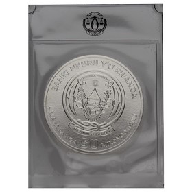 Moneda Ruanda 50 Amafanga Cheetah Plata 2013 1oz