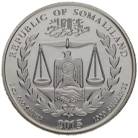 Moneda Somaliland 1000 Chelines Año de la Oveja Plata 2015 1oz