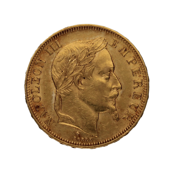 Moneda Francia 50 Francos Oro 1867 A-París 16,14g