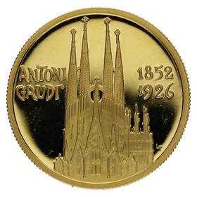 Moneda Andorra 50 Diners Antoni Gaudi Oro 1990 17,06g