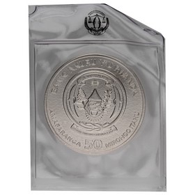 Moneda Ruanda 50 Francos Ruandeses Guepardo Plata 2013 1oz