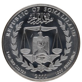 Moneda Somaliland 1000 Shillings Año del Conejo Plata 2011 1oz
