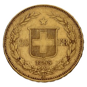 Moneda Suiza 20 Francos Oro 1895 6,43g
